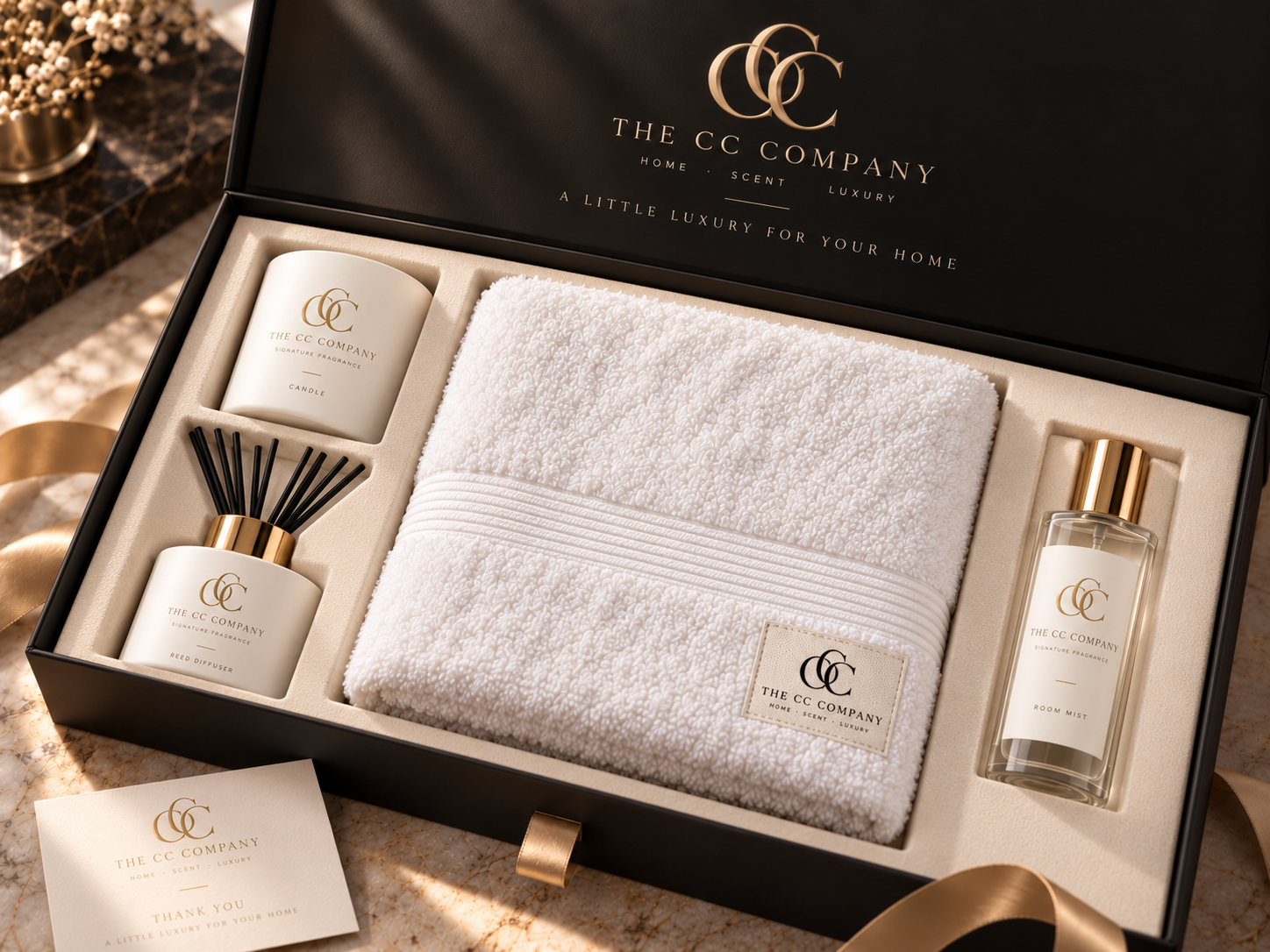One towel CC Company gift box concept